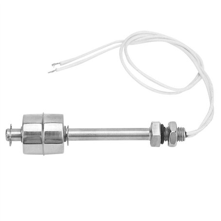 Capteur de niveau d'eau 100mm ， 0~220V Capteur de niveau de liquide interrupteur à flotteur en acier inoxydable Outil de détecti