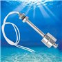Capteur de niveau d'eau 100mm ， 0~220V Capteur de niveau de liquide interrupteur à flotteur en acier inoxydable Outil de détecti