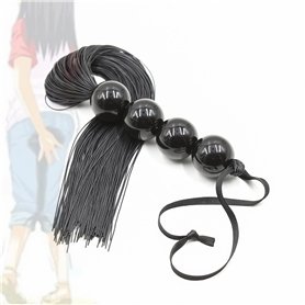 WAMBAS Cravache à Glands pour l'équitation avec Manche en Perles acryliques