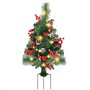 Lumières de chemin de sapin de Noël | Lumières colorées sur piquet de sapin de Noël alimentées par piles avec 20 LED | Lumière d