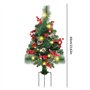 Lumières de chemin de sapin de Noël | Lumières colorées sur piquet de sapin de Noël alimentées par piles avec 20 LED | Lumière d