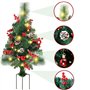 Lumières de chemin de sapin de Noël | Lumières colorées sur piquet de sapin de Noël alimentées par piles avec 20 LED | Lumière d