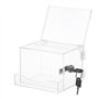 Urne avec porte-panneau, boîte de dons avec serrure, boîte de vote en acrylique transparent, boîte de don, boîte aux lettres tra