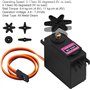 HTLNUZD Lot de 4 servomoteurs numériques MG996 analogiques 55 g à engrenage métallique, 180/360 degrés pour Futaba Sanwa GWS JR 