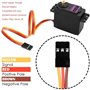 HTLNUZD Lot de 4 servomoteurs numériques MG996 analogiques 55 g à engrenage métallique, 180/360 degrés pour Futaba Sanwa GWS JR 