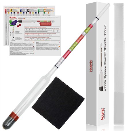 Notimin Brix Mètre Hydromètre Sucre Brix Densimètre (Mesure de la densité
