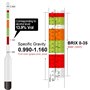 Notimin Brix Mètre Hydromètre Sucre Brix Densimètre (Mesure de la densité, Testeur de Sucre Brix, la teneur en Alcool prévue) po