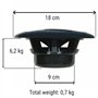 Pyle 2 PLMR60B 18 cm 180 mm Noir Double cône Haut-parleurs Waterproof pour mer Piscine Bateau hôtel pub Bar 4 ohm 75 Watt rms 15