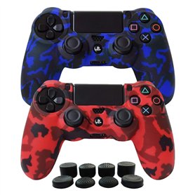 Hikfly Silicone avec gomme d'huile en caoutchouc pour le contrôleur housse de protection pour PS4 / PS4 Slim / PS4 Pro contrôleu