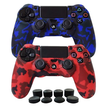 Hikfly Silicone avec gomme d'huile en caoutchouc pour le contrôleur housse de protection pour PS4 / PS4 Slim / PS4 Pro contrôleu