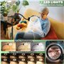 Lampe Loupe sur Pied, Lampe Loupe 10X/20X, 72 LED avec 3 Températures de Couleur et 10 Niveaux de Luminosité Réglables, Loupe Lu
