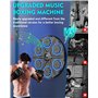 Machine de Boxe Musicale,Machine de Boxe Electronique LED Bluetooth 12 Modes & 12 Vitesses，Véritable expérience de Boxe Gants de