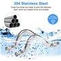 XAVSWRDE Boucles de Pont en Acier Inoxydable 304 Voûté Plate Pontet Etanche Antirouille Epaisseur Forme à Bosse Robuste avec 40 