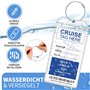 Lot de 8 porte-étiquettes de bagage de croisière avec fermeture éclair colorée et boucles en acier colorées, réutilisables et ét