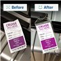 Lot de 8 porte-étiquettes de bagage de croisière avec fermeture éclair colorée et boucles en acier colorées, réutilisables et ét