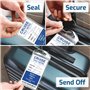 Lot de 8 porte-étiquettes de bagage de croisière avec fermeture éclair colorée et boucles en acier colorées, réutilisables et ét