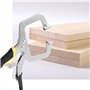 SINJEUN Lot de 2 pinces en C de 22,9 cm, pinces de verrouillage en C avec vis réglable et coussinets pivotants, pinces de verrou