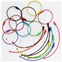 Porte-Clés En Fil Câble,40 Pièces Porte-clés en Fil Couleur en Acier Inoxydable Chaînes Anneau de Clé de Câble pour Bagages de R