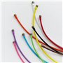 Porte-Clés En Fil Câble,40 Pièces Porte-clés en Fil Couleur en Acier Inoxydable Chaînes Anneau de Clé de Câble pour Bagages de R