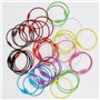Porte-Clés En Fil Câble,40 Pièces Porte-clés en Fil Couleur en Acier Inoxydable Chaînes Anneau de Clé de Câble pour Bagages de R