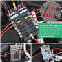 Newaner Fusible Voiture Set, Porte-fusible, 12 Voies Boîte Fusibles avec Indicateur LED, Blocs Fusible Lame Couvercle de Protect