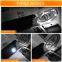 Newpop Loupe Grossissante à Main, Loupe de Lecture éclairée et Support Pliante, Loupe Eclairante avec Grossissement 6X、25X, pour