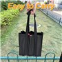 Newpop 2 Pièces Porte Bouteille, Sacs pour Bouteilles avec 6 Compartiments, Weinflasche Tasche Réutilisable, Sac Porte-Bouteille