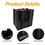 Newpop 2 Pièces Porte Bouteille, Sacs pour Bouteilles avec 6 Compartiments, Weinflasche Tasche Réutilisable, Sac Porte-Bouteille