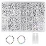 Newpop 1400Pcs Perles Lettres Alphabet et Colorée 7 X 4 mm