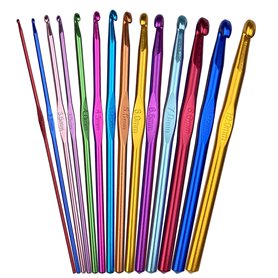 Fousenuk 14pcs Crochets en Aluminium Tricot Outils