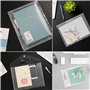 Fousenuk 24Pcs Pochette Plastique A4 Perforée, Transparente Porte-Documents avec Bouton Pression, Poche pour Étiquette, 11 Trous