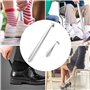 Relota 2 pièces Chausse Pied (42cm/16cm), Chausse-pied Acier Inoxydable avec Crochet Trou pour Toutes Tailles de Pieds, Chausse-