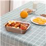 MEYAGOT Barquette Aluminium avec Couvercle, 60 Pièces Barquette Alimentaire Jetable 650ml, Plat Aluminium Jetable, Barquettes en