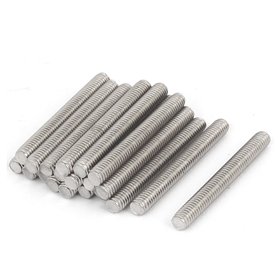 sourcing map Tige Filetée M6x50mm Acier Inoxydable 304 entièrement filetée tige goujons 20pcs