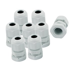 sourcingmap 8pcs PG9 presse-étoupe étanche connecteur fixation Fixation Joints blanc