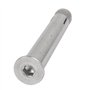 sourcing map M8 x 80mm Boulon expansion Acier inox 304 Tête fraisée hexagonale ancrage Manchon 2PCS