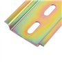 sourcing map Châssis Boîtier Métal DIN Montage Droit Bord Guide Rail 400mm Longueur 4pcs