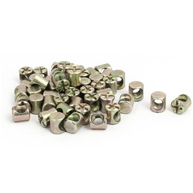sourcing map 50pcs Écrou Cylindrique Fendu à Goujon Croisé Goupille M6 x 10mm encoches pour meuble lit chaise