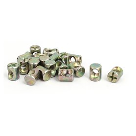 sourcing map 20pcs Écrou Cylindrique Fendu à Goujon Croisé Goupille M6 x 12mm pour Lit Chaise Mobilier