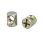sourcing map 20pcs Écrou Cylindrique Fendu à Goujon Croisé Goupille M6 x 12mm pour Lit Chaise Mobilier
