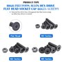 Glarks Assortiment de 510 vis métriques M3 M4 M5 en alliage d'acier avec tête hexagonale - Finition oxyde noir