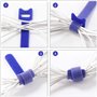 60 attaches scratch de câble réutilisables, sangles réglables avec crochet et boucle de fixation pour cordes et gestion des câbl