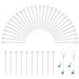 PandaHall Lot de 100 Clous Tête Ronde en Acier Inoxydable 30x0