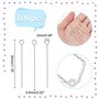 PandaHall Lot de 100 Clous Tête Ronde en Acier Inoxydable 30x0,6mm