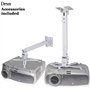 Drsn Universel Support pour Projecteur, Longueur Réglable de 43-65cm, Charge Maximale de 25kg, Inclinable à ±30°, Acier épaissi,