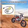 GOOFIT Moteur électrique Starter Démarreur (unterliegend) Remplacement pour 50 cc 70 cc 90 cc 110 cc 125 cc Under hotiz ontal En