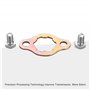 GOOFIT 17 mm Engine Sprocket Roue dentée Kit de Plaque de Rechange Remplacement pour 50 CC 70 CC 90 CC 110 CC 125 CC ATV Dirt Bi
