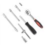 Gunpla 46 Pièces 1/4’’ pouce Clé à Douille et Embouts Bits Métrique Ensemble Tiges d'Extension Flexibles avec Clé À Cliquet Réve