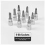 Gunpla 46 Pièces 1/4’’ pouce Clé à Douille et Embouts Bits Métrique Ensemble Tiges d'Extension Flexibles avec Clé À Cliquet Réve