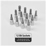 Gunpla 46 Pièces 1/4’’ pouce Clé à Douille et Embouts Bits Métrique Ensemble Tiges d'Extension Flexibles avec Clé À Cliquet Réve